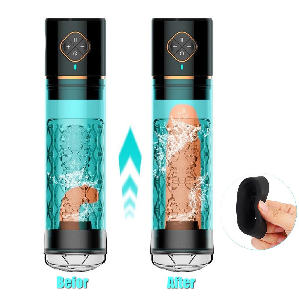 Water Electric Penis Pump Male Erotica, Waterproof Automatic Penis Enlarger Extension Pump, Male Masturbator Stronger Bigger Erection Male Erotica