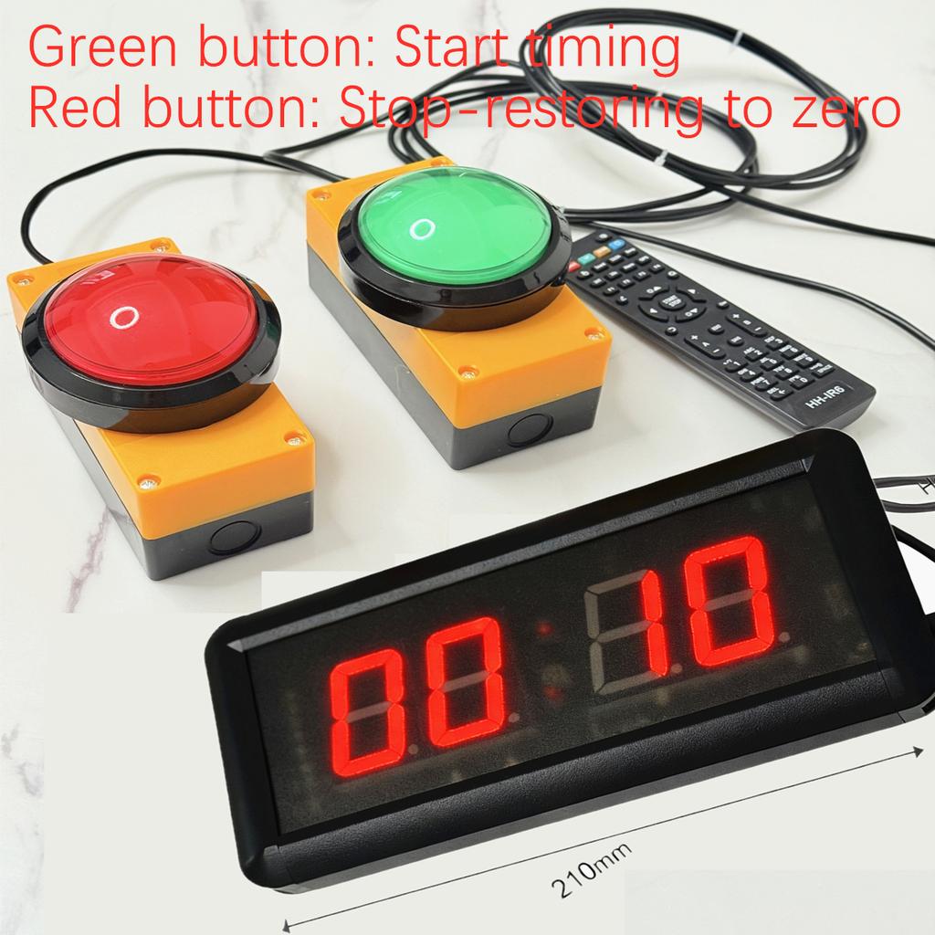 1,5-Zoll 4-stellige LED-Timer-Stoppuhr mit Knopf, tragbar für Wettkampf, Gaming, Fitness, digitale Countdown-Uhr, klares Display