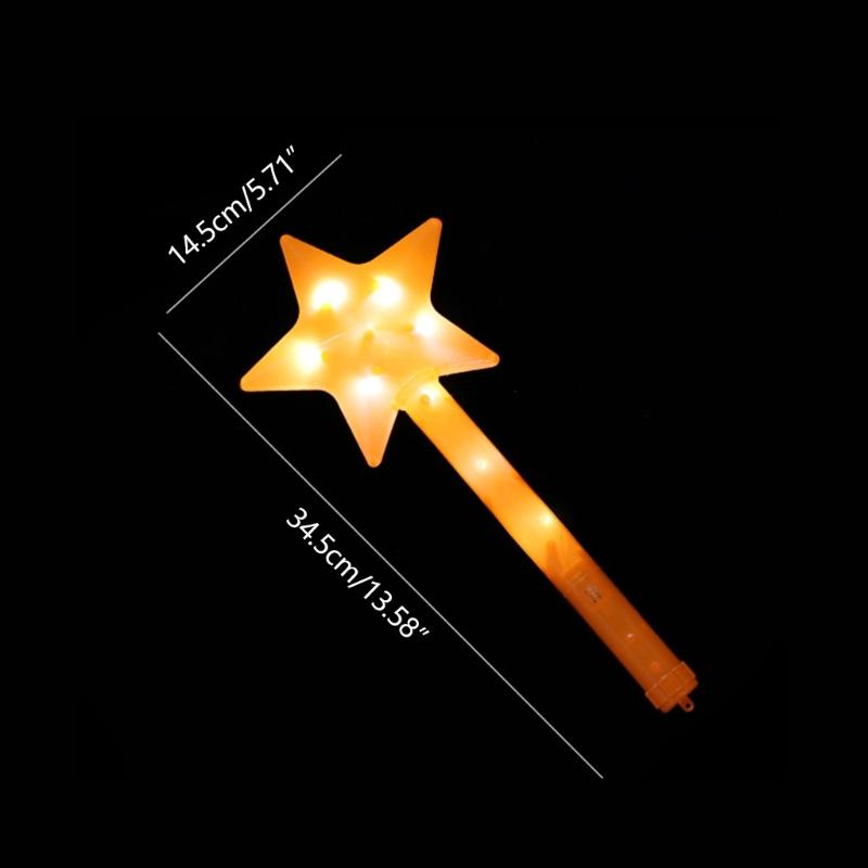 Varinha de Fada Brilhante Estrela de Cinco Pontas Varinha Atacado para Crianças Adultos Brincadeira ao Ar Livre de Verão Festa Suprimento Mercado de Pulgas 10PCS