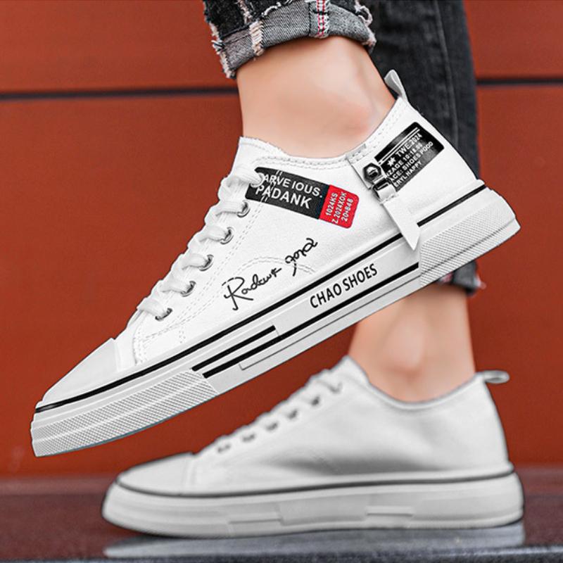 Sommer Herren Canvas Schuhe Trendige Vielseitige Low Cut Schnürschuhe Lässige Outdoor Vulkanisierte Sportschuhe für Herren Zapatos De Lona