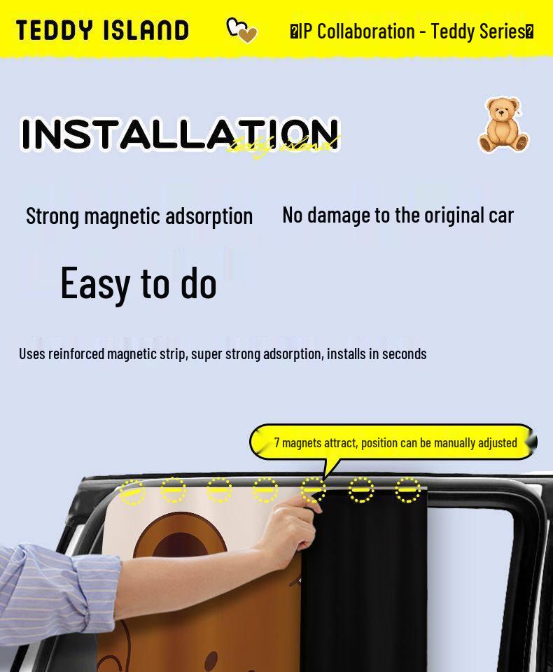 Magnetic Car Sunshade Curtains for Baby Privacy and Blackout