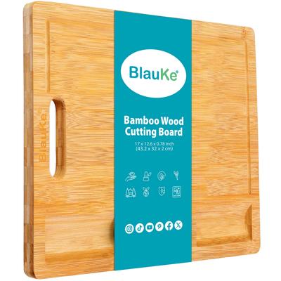 Wood Cutting Board for Kitchen 43x32cm – Extra Large Bamboo Cutting Board with Juice Groove, Butcher Block, Wooden Chopping Board, Tray