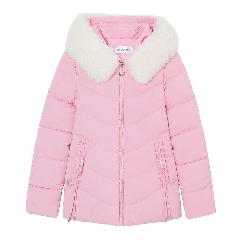 Down cotton-padded clothes women's new large-size slim-fitting hooded cotton clothes casual short thickened cotton clothes jacket