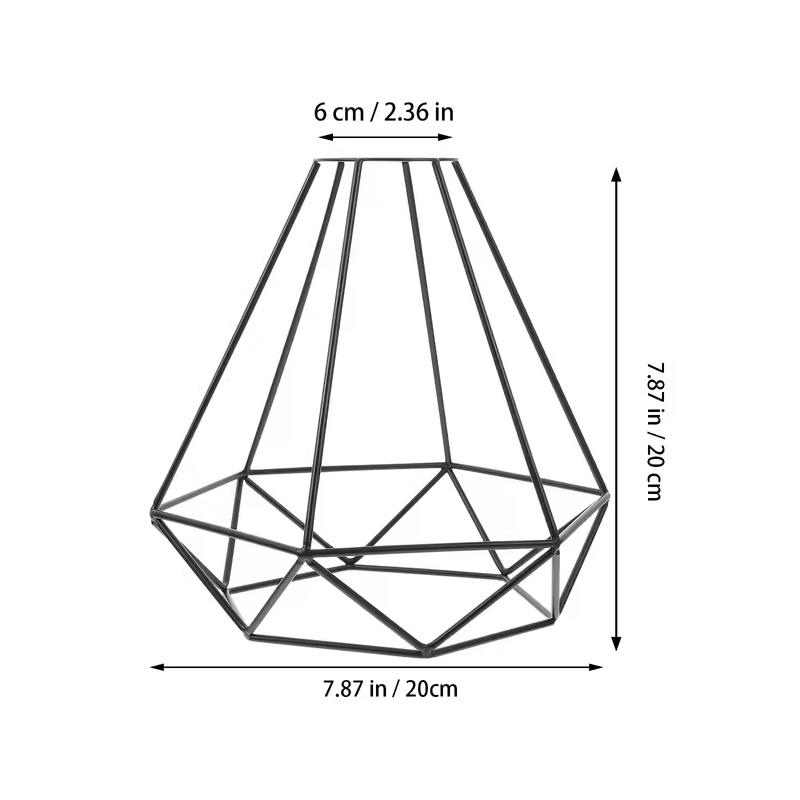 Retro Industrial Ceiling Lampshade Metal Wire Lamp Guard Cage Frame Shade Cover DIY Accessories Decoration Home Restaurant Light