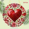Valentine's Day Heart-Shaped Sun Catcher - Love Decoration with Vibrant Floral Design, Ideal Birthday and Holiday Gift for Family and Friends, Romanti