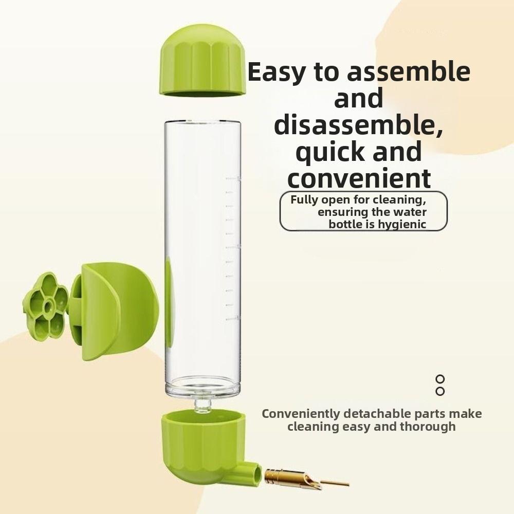 200ml Automatic Bird Water Feeder Detachable No Drip Parrot Drinking Fountain Transparent Top Fill Bird Water Dispenser
