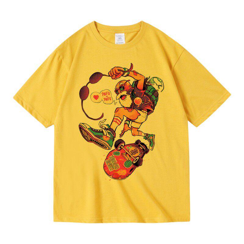 Street Skate Dragon Ball Master Roshi TShirt Pafu Pafu Graphic Tee 100 Cotton Crew Neck Fashion Streetwear Casual Tops