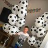 15 bucăți 12 inch baloane fotbal fotbal heliu latex balon negru verde băiat petrecere aniversare decorațiuni sport întâlnire decorațiuni