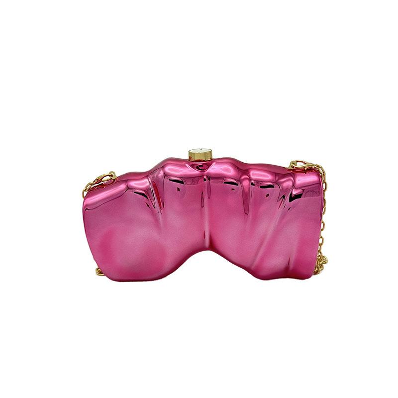 Women's bag 2025 new candy color personalized creative shoulder bag i acrylic chain crossbody cloud bag tide