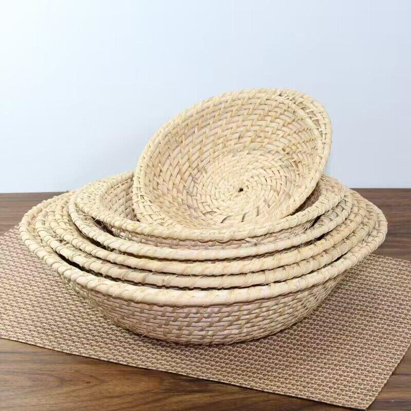 

Rattan Woven Heat Insulation Pad - Clay/Sand Pot Holder & Anti-Scald Tray 6.5 inches 5-pack