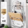 Space Aluminum Pot Lid Rack, Punch-free Kitchen Rack, Multi-functional Chopping Board Rack, Chopping Board Rack, Pot Rack Hardware Pendant