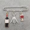 Red Wine Glass Brooch, Red Wine Pin, Fixed Clothes, Anti-Light Buckle Pin