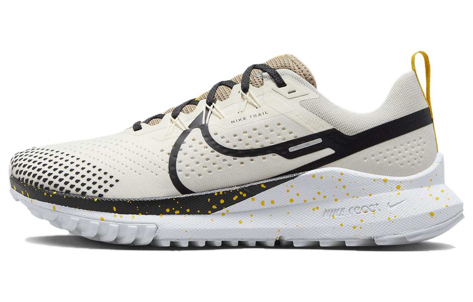 Nike React Pegasus Trail 4 Pale Ivory Black Yellow DJ6158-100 44.5