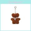 Jinnew Bear Teddy Plush Pendant Pearl Necklace Heart Shaped Design For Bag Decor