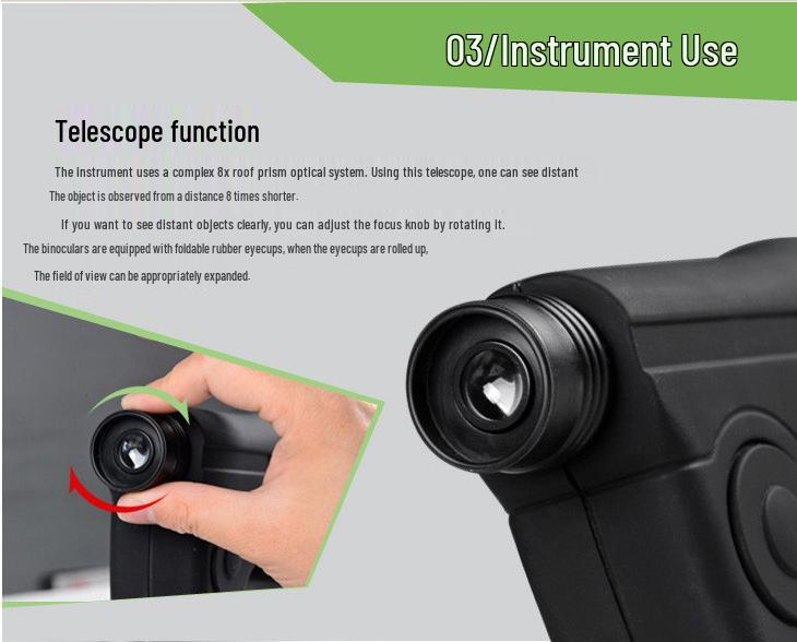 8x Hochleistungs-HD-Vogelbeobachtungs-Monokular-Teleskop mit Kopfhörern