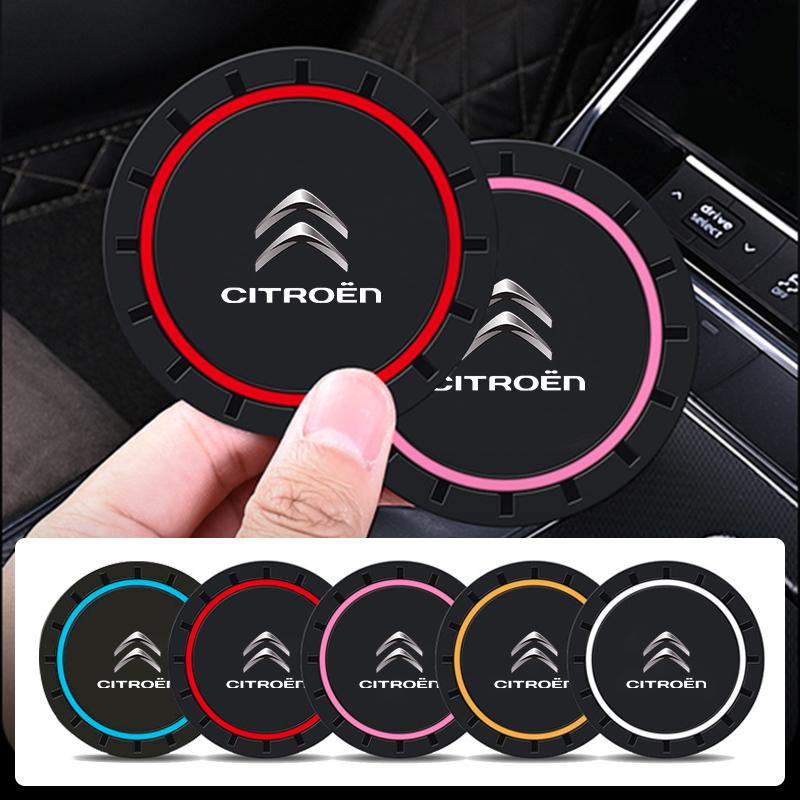 Car Silicone Coaster Anti-slip Water Cup Drink Mat For Citroen C4 C3 C5 C1 C2 Berlingo Celysee Cactus Picasso Aircross Saxo