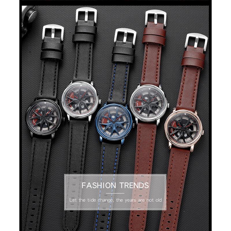 SANDA New Time To Work Fashion Personality Men's Watch Creative Student Sports Belt Watch