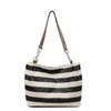 Seaside Holiday Beach Bag Women's Large Capacity Striped Straw Tote Bag