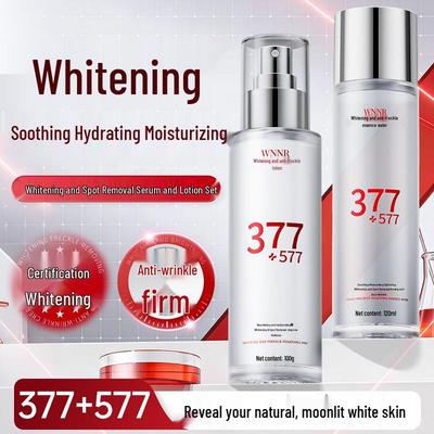 377 Whitening Anti-Wrinkle Hydrating Essence & Moisturizing Toner Lotion Set - Nourishing & Firming for Autumn/Winter