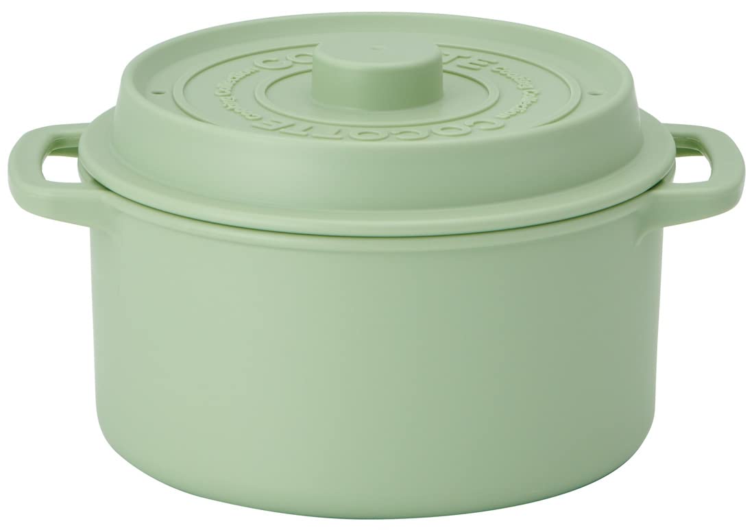 Skater Microwave Dusty Made in MWCP1 Cocotte-style Pot, 680ml, Green, Japan,