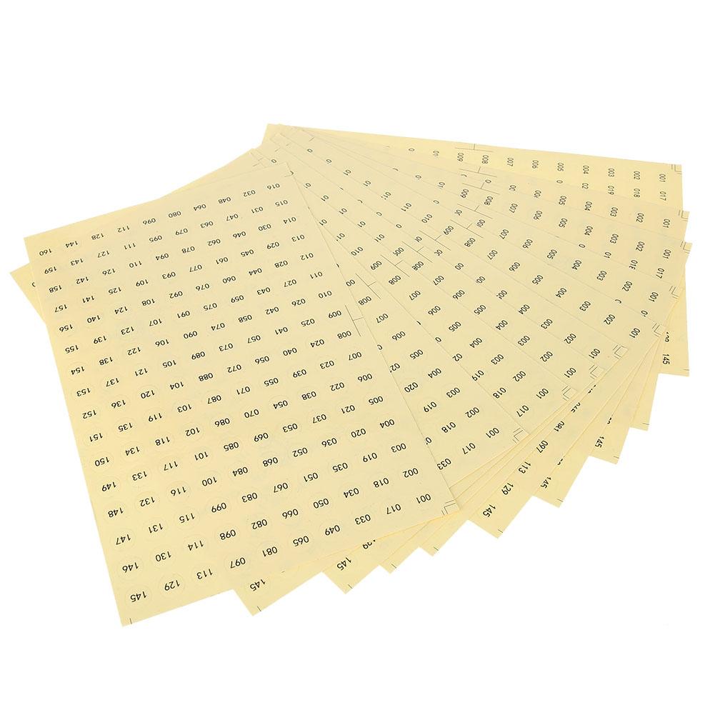 

Водонепроницаемая самоклеящаяся наклейка с круглым номером, бумажная этикетка, гель-лак, цветные метки (001-160)