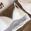 U-shaped Back Underwear Lace Hollow Triangular Cup Underwear Deep V Gathering Bra Sexy Sweet Thin Breathable Women's Bra