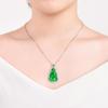 Yang Green A-Grade Natural Jade Guanyin Pendant with S925 Silver Inlay – Unisex Charm