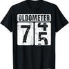 Oldometer 75 T Shirt Vintage Funny 75th Birthday Idea