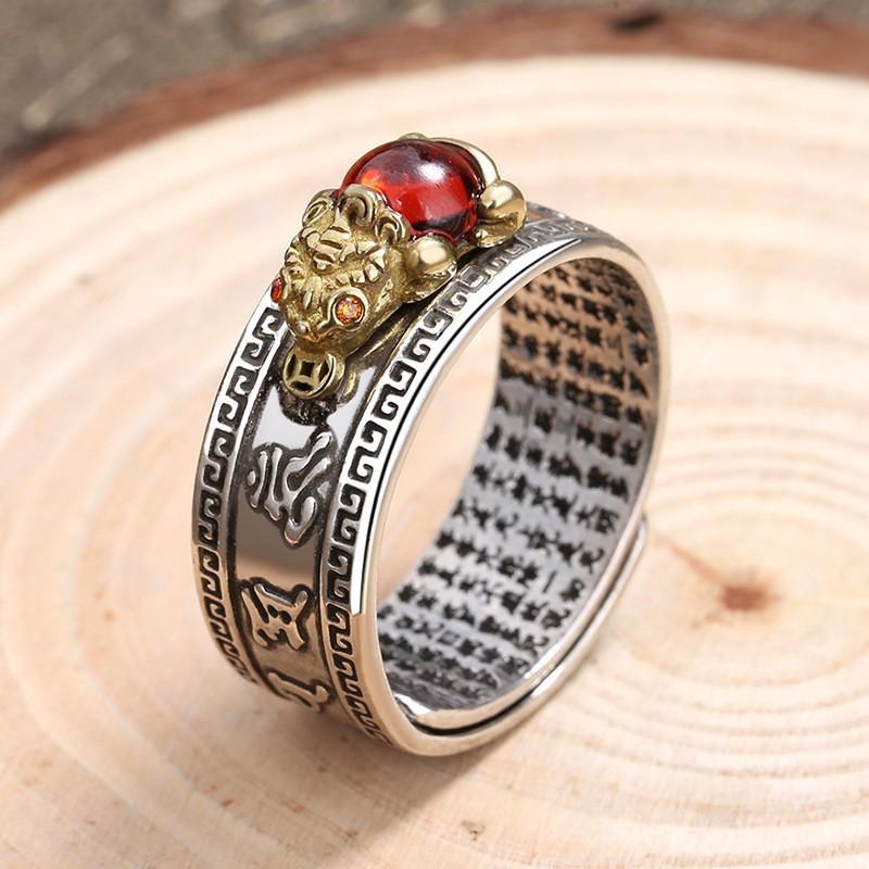 Retro Xiangyun Live Style Domineering Pixiu Lucky Men's Trendy Ring