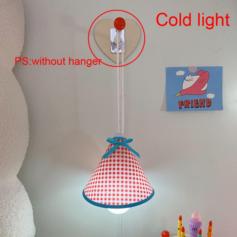 Hanging Wall Mounted Mini Night Lamp Pull Cord Switch Bedside Pendant Light Cute Decor Lighting For Bedroom Dorm Room Use