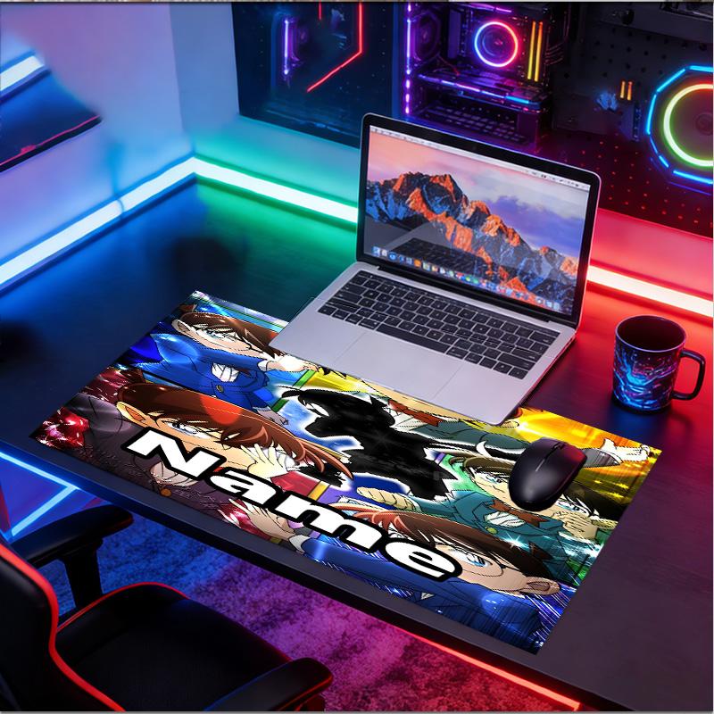 Custom Name Personalized Anime Pattern Mousepad, Laptop PC Desk Mat, Decorative Desk Mat for Home Keyboard Pad Gift