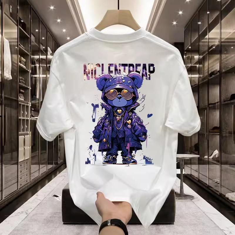 Trendy Brand Short-Sleeved Pure Cotton Men'S Printed T-Shirt Trendy Men'S And Women'S Versatile Round Neck T-Shirt Men'S