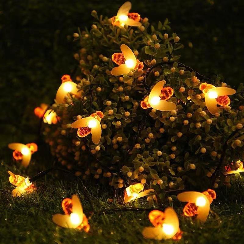 

LED Solar Bee String Light 8 Modes Outdoor Garden Balcony Festival Decoration Multi Color Button Control 1pc Holiday Lighting 5m20led теплый белый