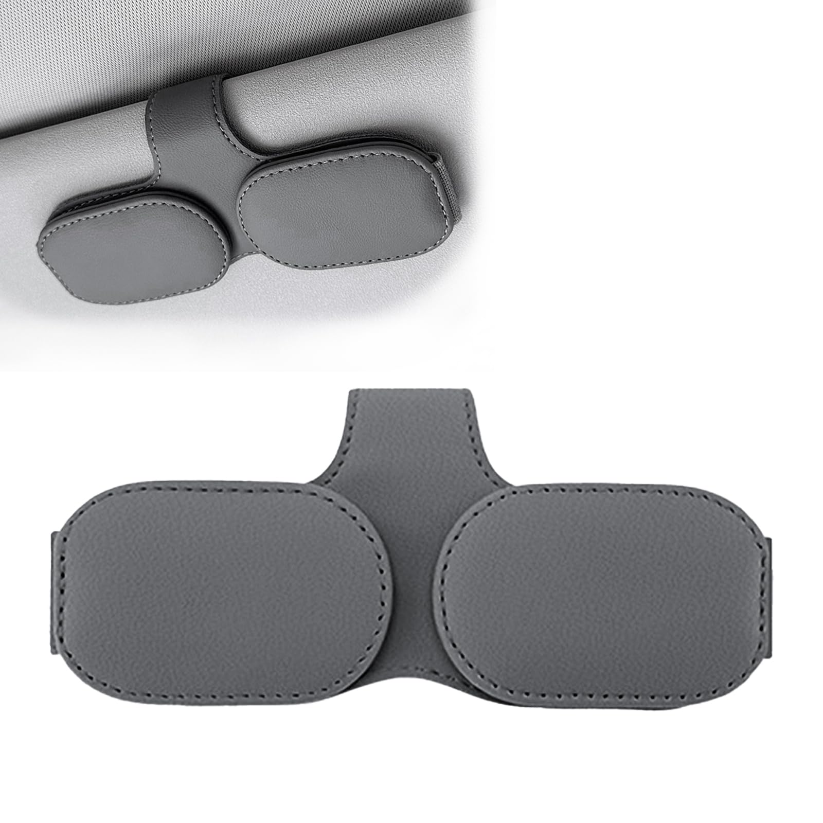 

Doyime Автомобильные очки Солнцезащитные очки Солнцезащитный козырек Легкое хранение автомобильных карт Защищает автомобильные аксессуары Зажим, Держатель, Карман, Установка, Хранение, Зажим, Очки, серый