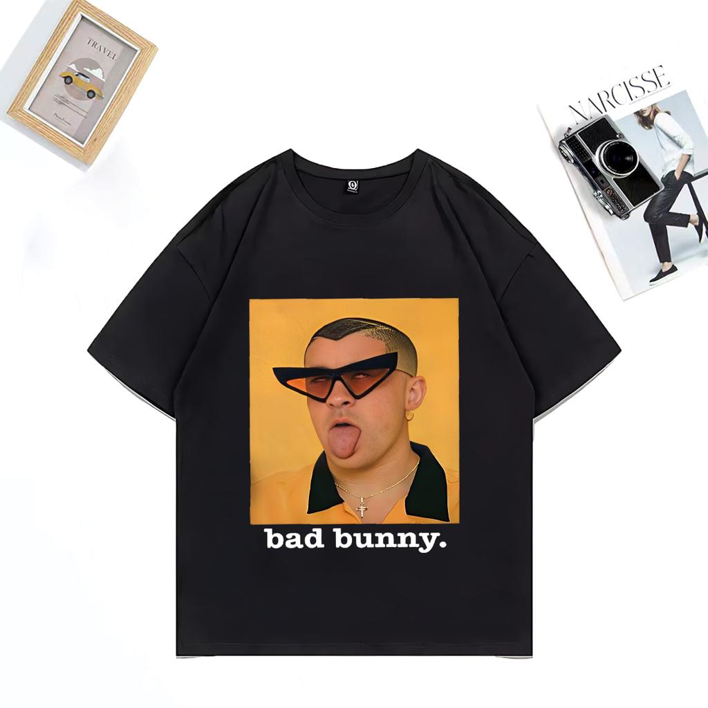 Bad Bunny Street Hip Hop 2025 T-shirt Men Women ' S Funny Vintage T-shirts Cotton Fashion Summer Tops Cool Unisexc Tee Shirt