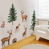 Forest-themed Deer Rabbit and Hedgehog Children's Bedroom Self-adhesive Decorative Stickers