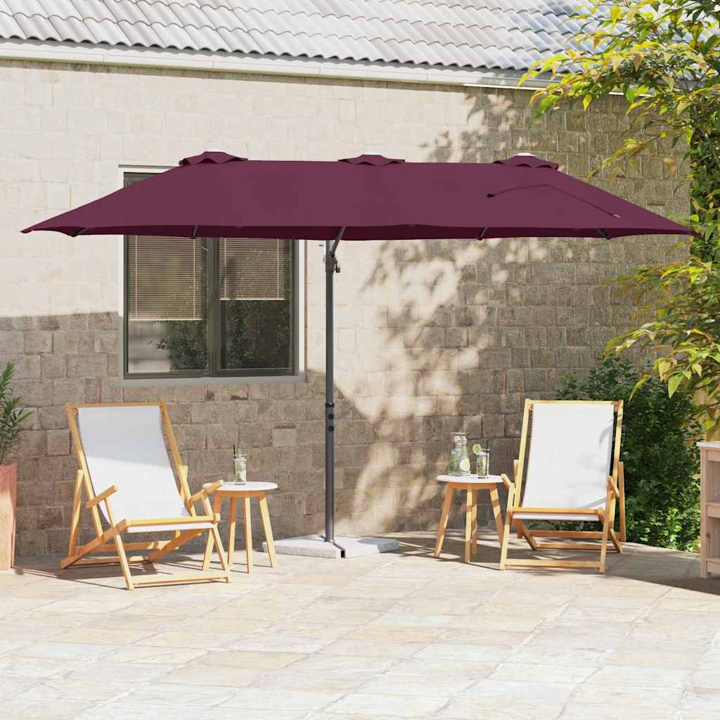 Sun Umbrella Bordeaux Red 372 X 198 X 243 Cm
