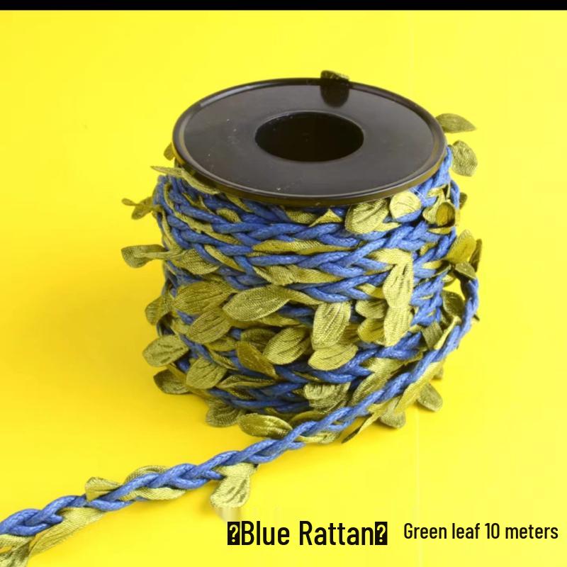 Jute Rope with Rattan Green Leaves for DIY Air Conditioner Pipe Decoration and Crafts