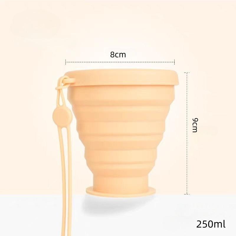 Food-grade Silicone Folding Cup, Portable Gargling Cup, Travel Wash Cup, Outdoor Camping Cup жёлтый
