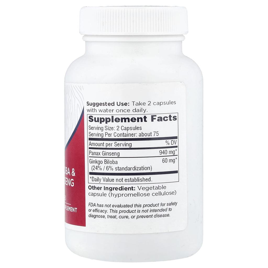 Dairyland Ginseng, Ginkgo and Ginseng, 150 Capsules