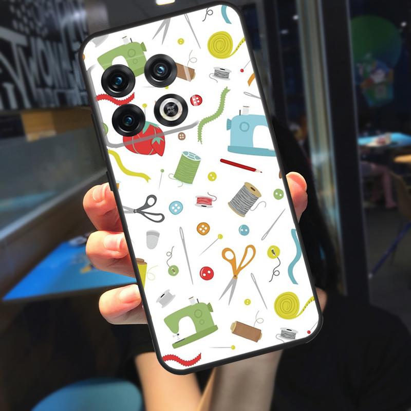 Sewing Scissors Funda For OnePlus 13R 13 12 R 11 9 10 Pro 8T 9RT 10T OnePlus Nord CE 4 2 3 Lite N20 N30 Case