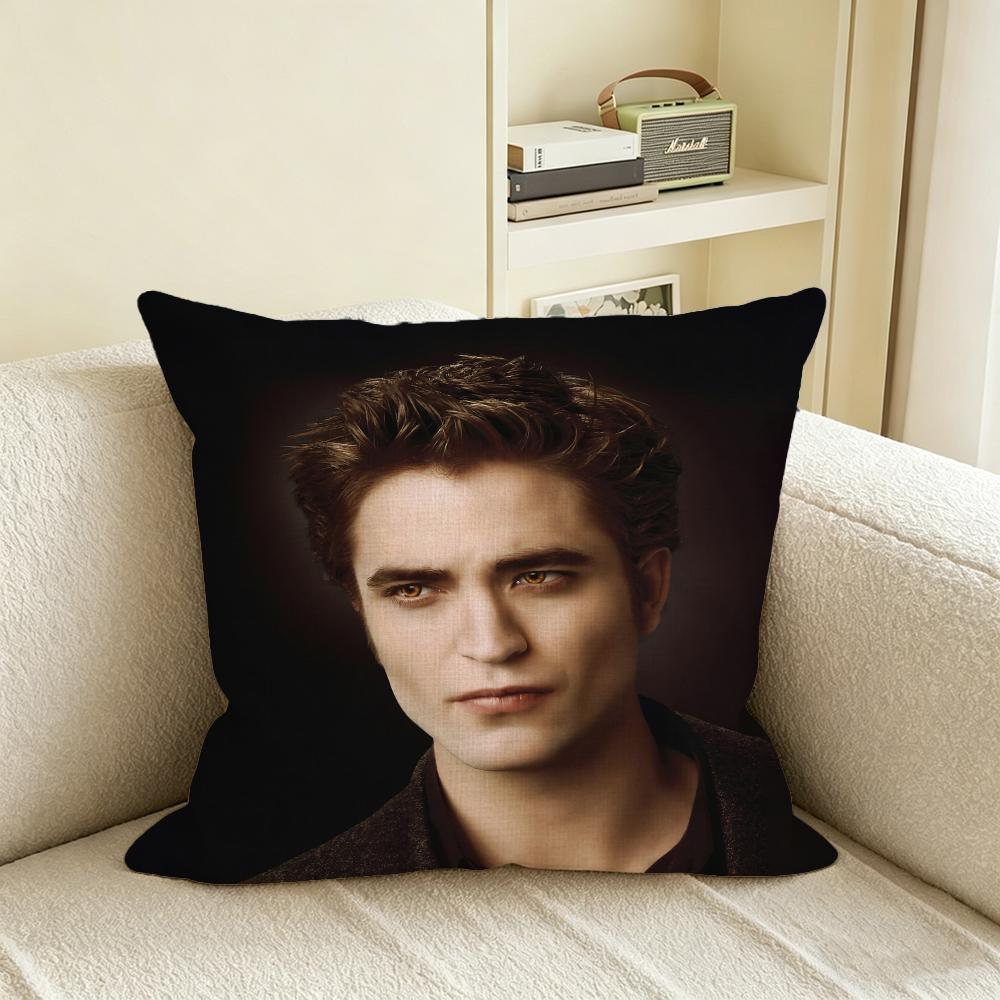 E-Edward Cullen Cushion Cover Natural Linen Pillowcase Set, All-In-One Decor For Sofa, Bedroom & Chair