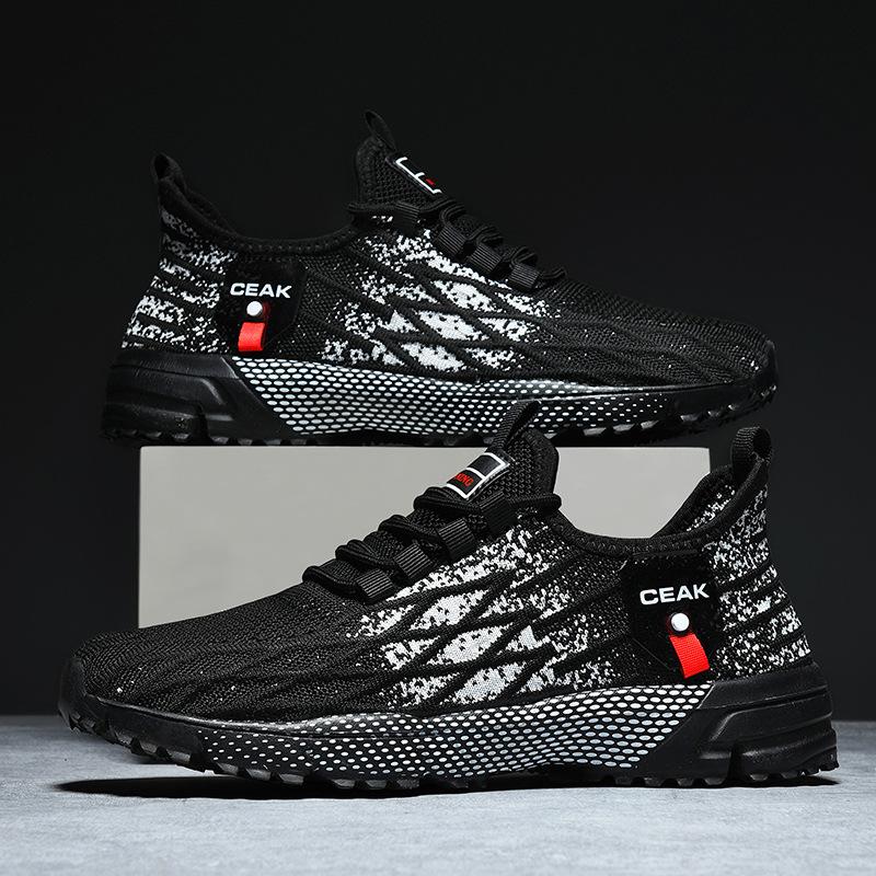 

Shoes men s summer new large size single shoes soft sole fashion casual mesh running breathable sports shoes 48 черный серый