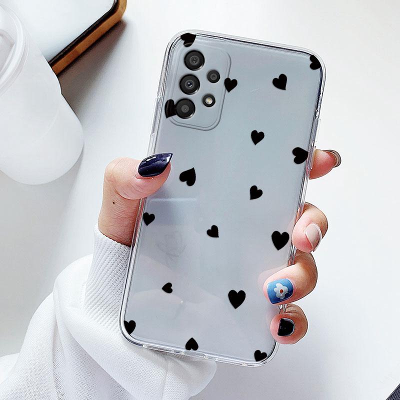 Phone Case For Samsung A53 5G A33 Floral Silicon Cover For Samsung Galaxy A73 Fundas Coque Transparent Soft Capas Flower TPU