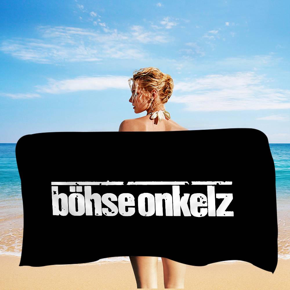 Bohse Onkelz Logo Badetuch Mikrofaser Weich Wasserabsorbierend Atmungsaktiv Für Mädchen Kinder Dekorativ Cartoon Strandtuch