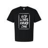 God Loves Everyone Graphic Tee For Christians Unisex Short Sleeve Shirt With Ins