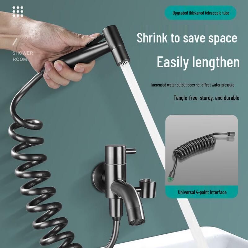 Robinet d'évier de serpillère en acier inoxydable avec douchette à main