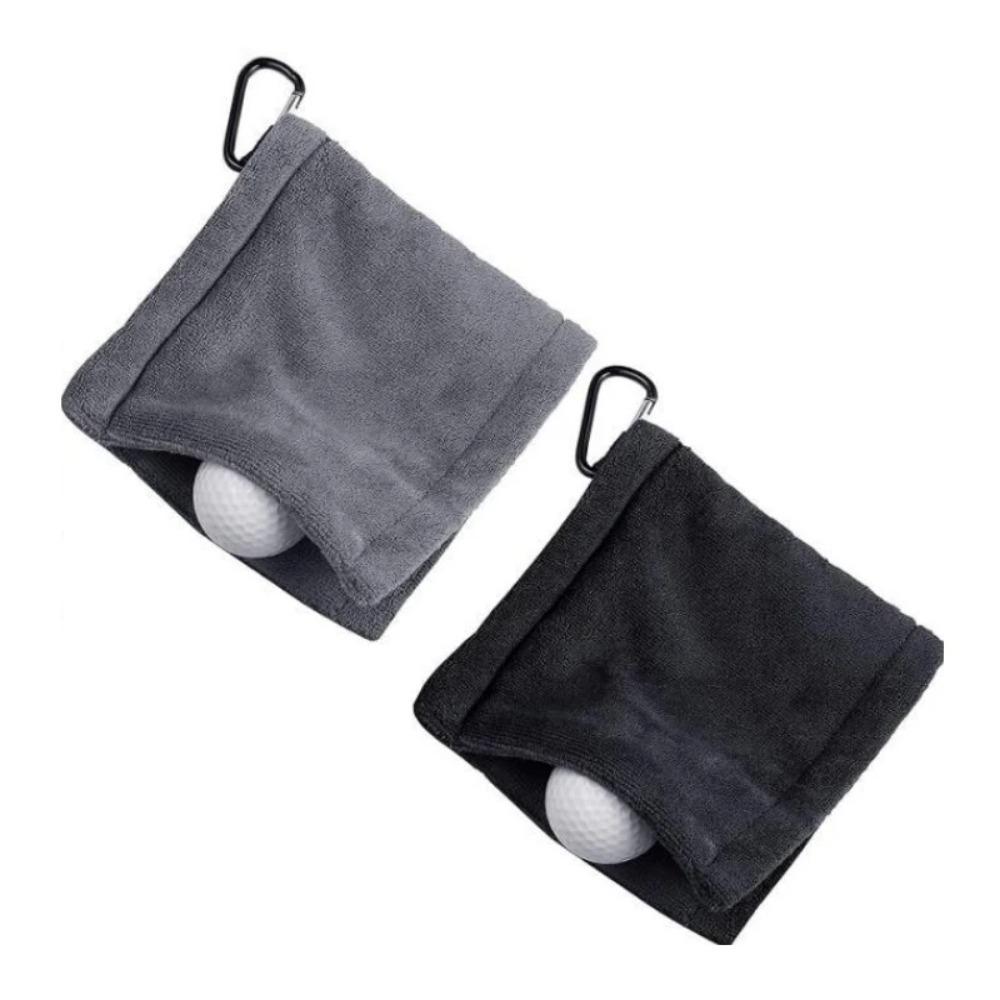1Pcs Grey Outdoor Sports Towe Golf Ball Cleaning Towel Microfiber Scrub Cleaning Club Wipe Ball Towel Golf Ball Cleaning Towel