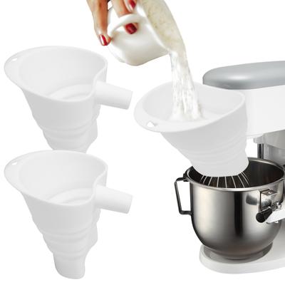 Silikon Tratt Köksmaskin Tillbehör för Kitchen Aid Artisanal KSM150 4,5–5 Quart Lutbar Skål Köksmaskin
