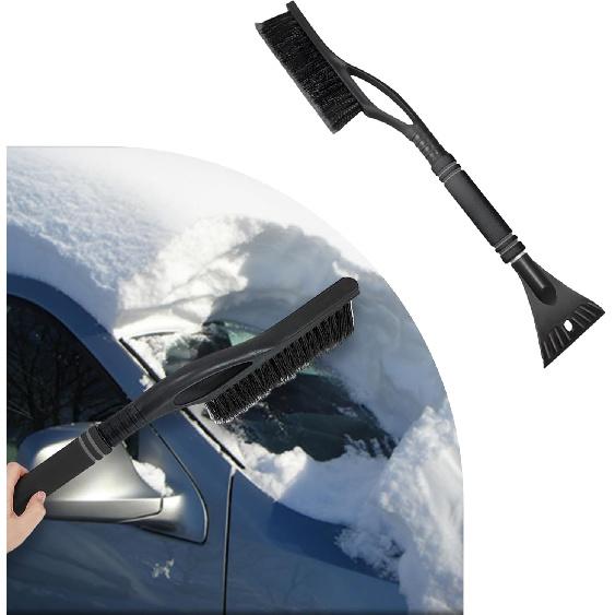 Car Snow Brush and Ice Scraper, Multi-Functional Detachable Snow Brush with Foam Grip, Ice Snow Removal Cleaning Tool for Car Windshield Window, чёрный